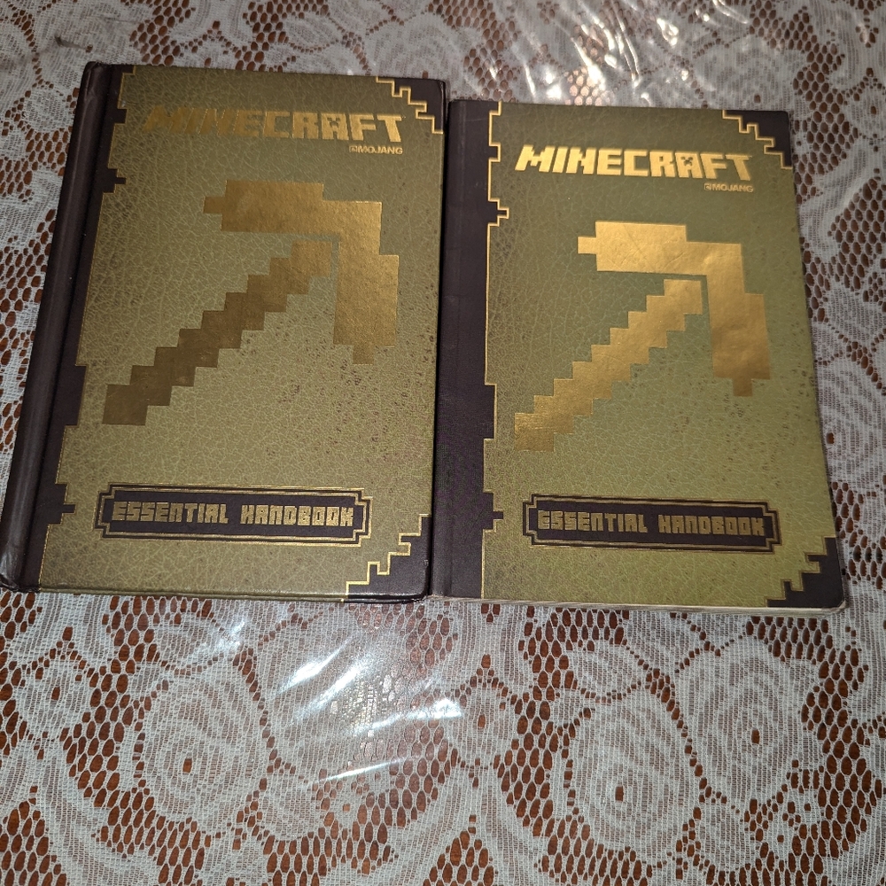 Minecraft Mojang Essential Handbook hardback and softback